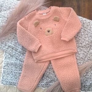 Matching Carter's Pink Bear top and bottoms